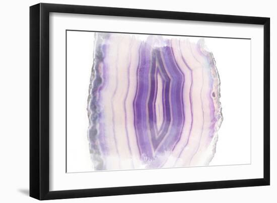 Purple Watercolor Agate II-Susan Bryant-Framed Premium Giclee Print