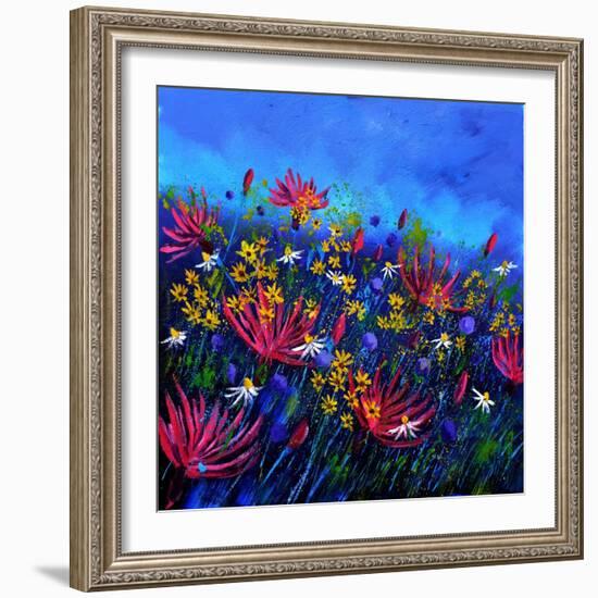 Purple Wild Flowers-Pol Ledent-Framed Premium Giclee Print