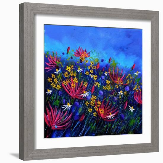 Purple Wild Flowers-Pol Ledent-Framed Premium Giclee Print