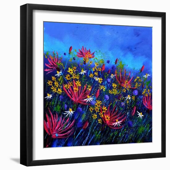 Purple Wild Flowers-Pol Ledent-Framed Premium Giclee Print