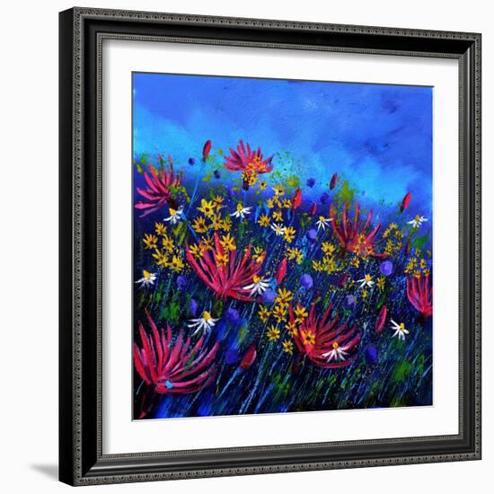 Purple Wild Flowers-Pol Ledent-Framed Premium Giclee Print