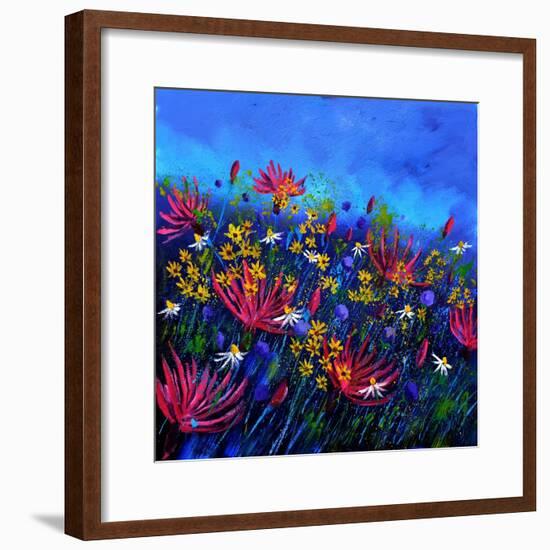 Purple Wild Flowers-Pol Ledent-Framed Art Print