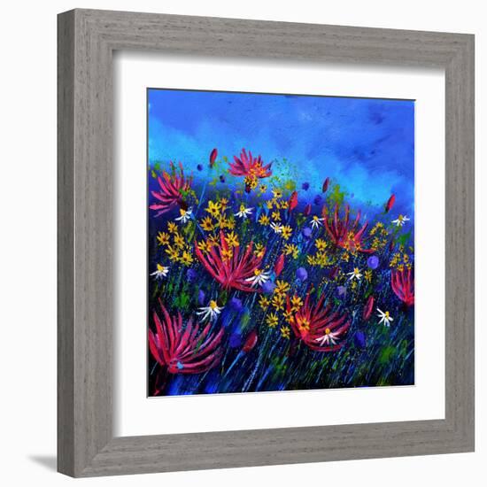 Purple Wild Flowers-Pol Ledent-Framed Art Print