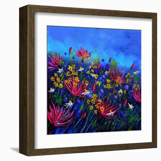 Purple Wild Flowers-Pol Ledent-Framed Art Print