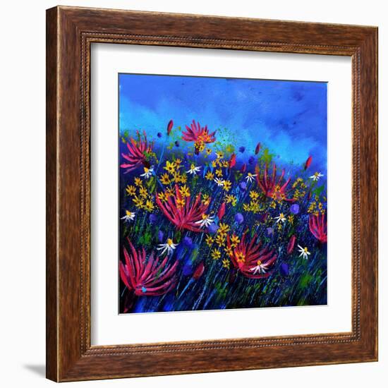 Purple Wild Flowers-Pol Ledent-Framed Art Print