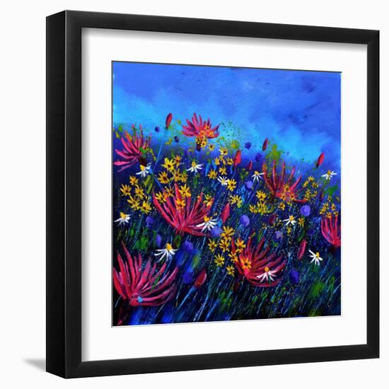 Purple Wild Flowers-Pol Ledent-Framed Art Print