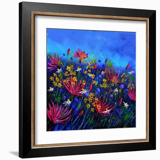 Purple Wild Flowers-Pol Ledent-Framed Art Print