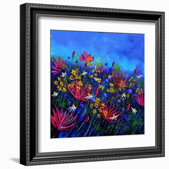 Purple Wild Flowers-Pol Ledent-Framed Art Print