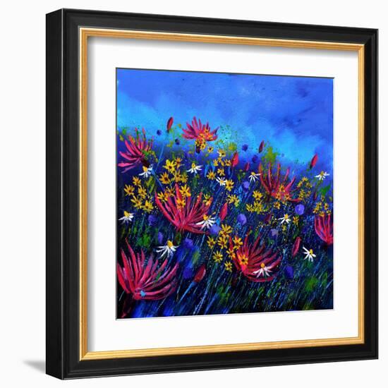 Purple Wild Flowers-Pol Ledent-Framed Art Print