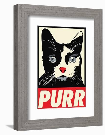 Purr Propaganda-Rachel Caldwell-Framed Art Print