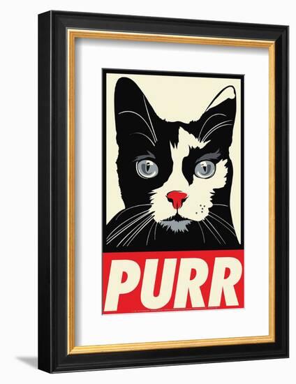 Purr Propaganda-Rachel Caldwell-Framed Art Print