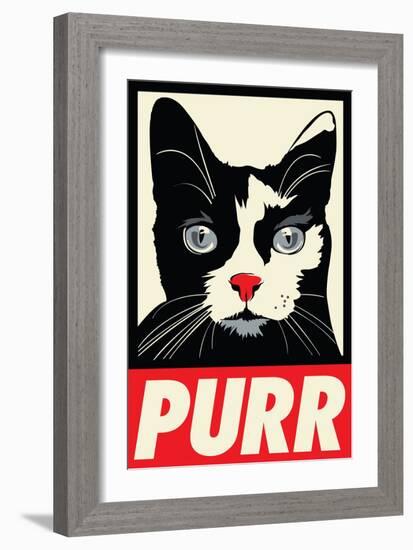 Purr Propaganda-Rachel Caldwell-Framed Art Print