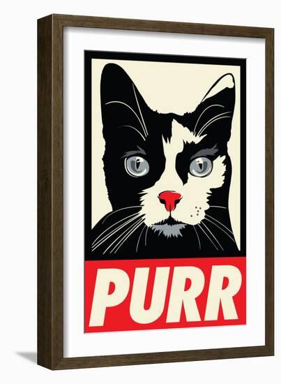 Purr Propaganda-Rachel Caldwell-Framed Art Print