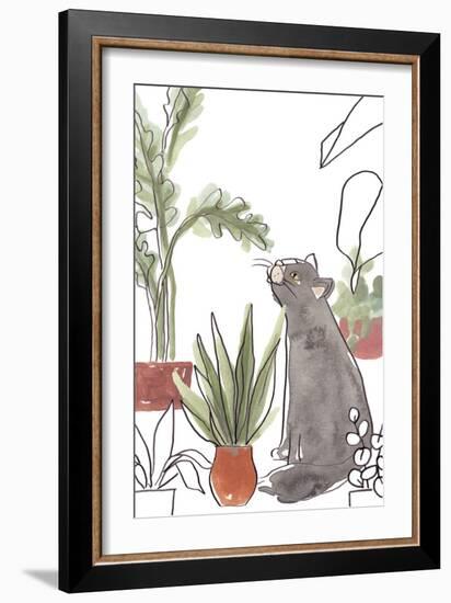 Purrfect Plants Collection B-June Vess-Framed Art Print