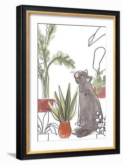 Purrfect Plants Collection B-June Vess-Framed Art Print