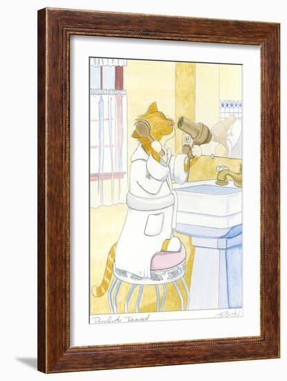 Purrfectly Primped-Tara Friel-Framed Art Print