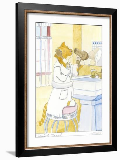 Purrfectly Primped-Tara Friel-Framed Art Print