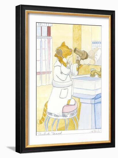 Purrfectly Primped-Tara Friel-Framed Art Print