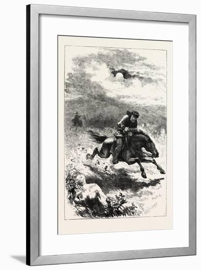 Pursuit of Paul Revere, the Scout, USA, 1870s-null-Framed Giclee Print