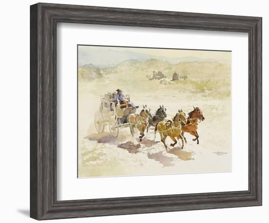 Pursuit (Or Persuit as They Have It)-LaVere Hutchings-Framed Giclee Print