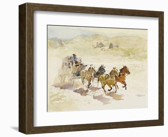 Pursuit (Or Persuit as They Have It)-LaVere Hutchings-Framed Giclee Print