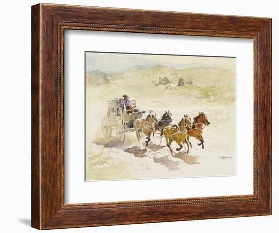 Pursuit (Or Persuit as They Have It)-LaVere Hutchings-Framed Giclee Print