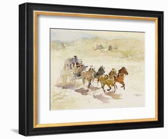 Pursuit (Or Persuit as They Have It)-LaVere Hutchings-Framed Giclee Print