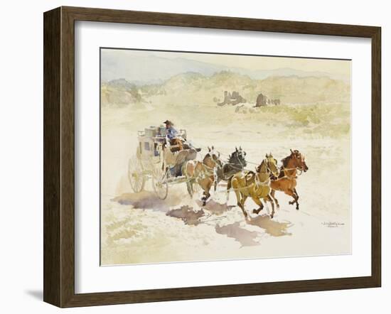 Pursuit (Or Persuit as They Have It)-LaVere Hutchings-Framed Giclee Print