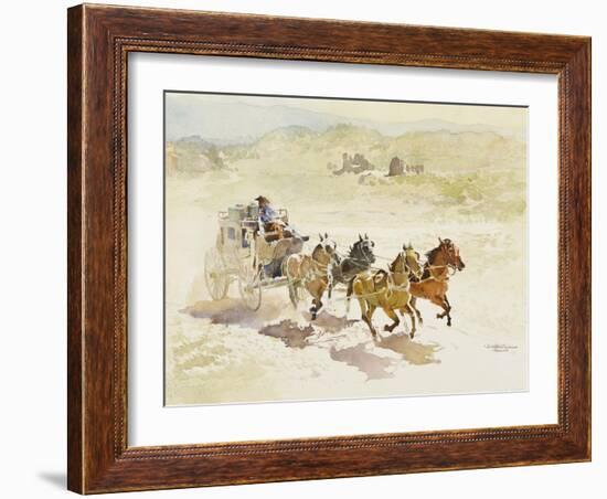 Pursuit (Or Persuit as They Have It)-LaVere Hutchings-Framed Giclee Print