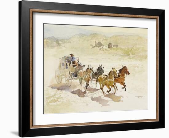 Pursuit (Or Persuit as They Have It)-LaVere Hutchings-Framed Giclee Print