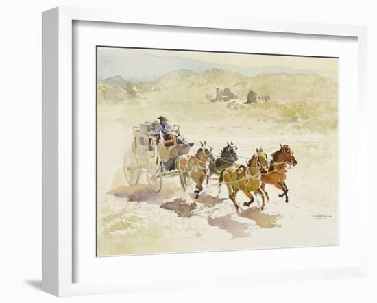 Pursuit (Or Persuit as They Have It)-LaVere Hutchings-Framed Giclee Print