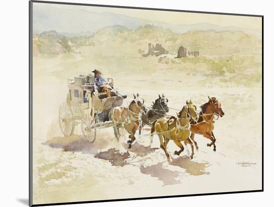 Pursuit (Or Persuit as They Have It)-LaVere Hutchings-Mounted Giclee Print
