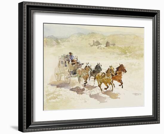 Pursuit (Or Persuit as They Have It)-LaVere Hutchings-Framed Giclee Print