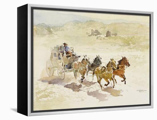 Pursuit (Or Persuit as They Have It)-LaVere Hutchings-Framed Premier Image Canvas