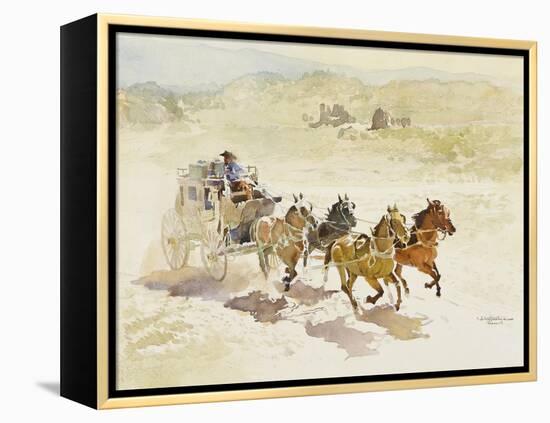 Pursuit (Or Persuit as They Have It)-LaVere Hutchings-Framed Premier Image Canvas