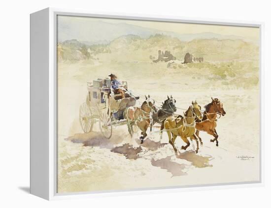 Pursuit (Or Persuit as They Have It)-LaVere Hutchings-Framed Premier Image Canvas