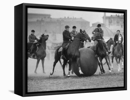 Push Ball Game at the Hippodrome Stadium-Howard Sochurek-Framed Premier Image Canvas