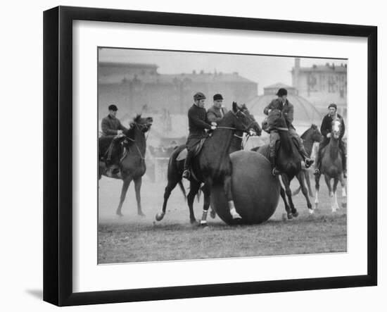 Push Ball Game at the Hippodrome Stadium-Howard Sochurek-Framed Photographic Print