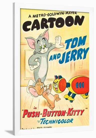 Push-Button Kitty, Tom, Jerry on poster art, 1952-null-Framed Poster