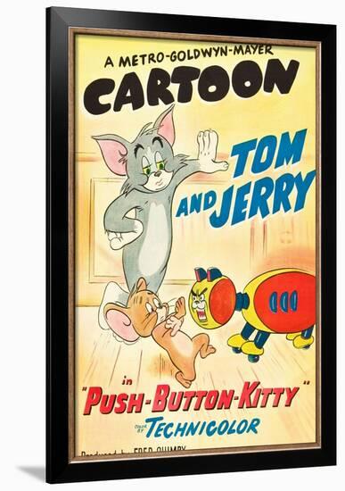 Push-Button Kitty, Tom, Jerry on poster art, 1952-null-Framed Poster