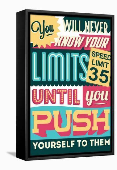 Push Yourself to Your Limits-Vintage Vector Studio-Framed Stretched Canvas