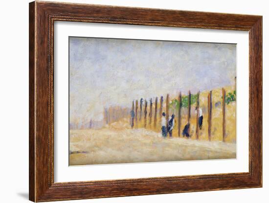 Pushing in the Poles, circa 1882-Georges Pierre Seurat-Framed Giclee Print