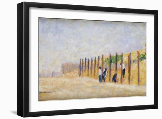Pushing in the Poles, circa 1882-Georges Pierre Seurat-Framed Giclee Print