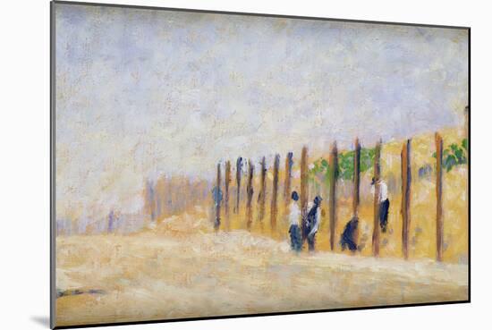 Pushing in the Poles, circa 1882-Georges Pierre Seurat-Mounted Giclee Print