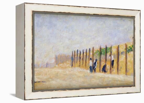 Pushing in the Poles, circa 1882-Georges Pierre Seurat-Framed Premier Image Canvas