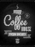 Coffee Menu Design Chalkboard Background-Pushkarevskyy-Stretched Canvas