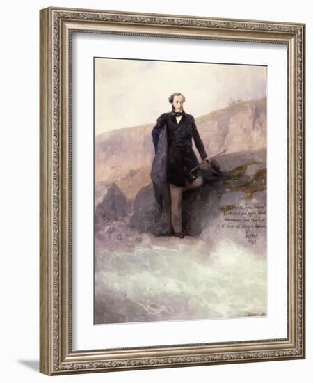 Pushkin (1799-1837) on the Shore of the Black Sea, 1897-Ivan Konstantinovich Aivazovsky-Framed Giclee Print