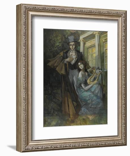 Pushkin and the Muse-Konstantin Alexeyevich Korovin-Framed Giclee Print