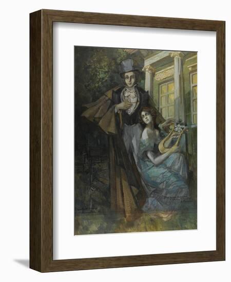 Pushkin and the Muse-Konstantin Alexeyevich Korovin-Framed Giclee Print