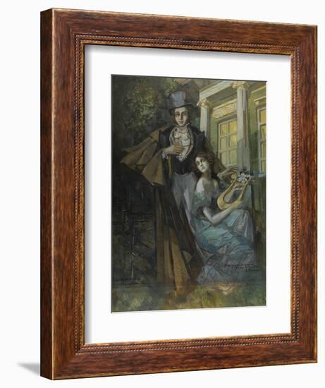 Pushkin and the Muse-Konstantin Alexeyevich Korovin-Framed Giclee Print